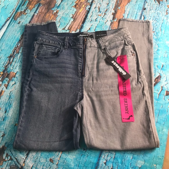 Dollhouse Denim - Dollhouse Two-Tone Ankle Skinny Jeans